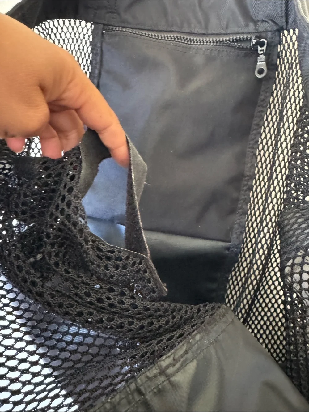 Vintage Eddie Bauer Boat & Beach Bag Mesh Pool Tote Black